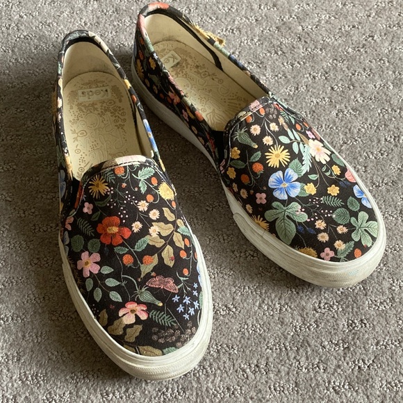 KEDS x RIFLE PAPER CO. floral slip-on sneakers, Sz 9.5. - Picture 2 of 10